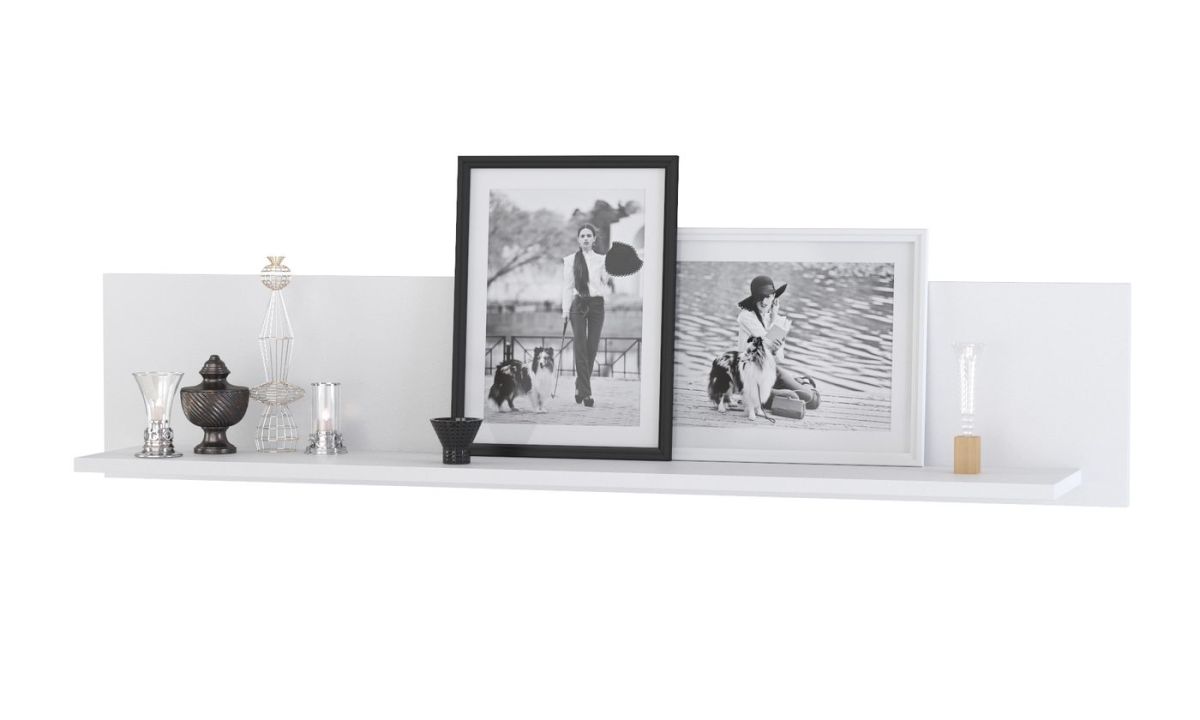 Бэль 10.107 Полка, цвет белый премиум, ШхГхВ 120х20х24 см. | фото 2