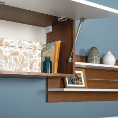 ИСНЯТО Гринвич 08.116 Полка навесная, цвет орех селект каминный/белый премиум, ШхГхВ 120х18,6х17 см. | фото 4