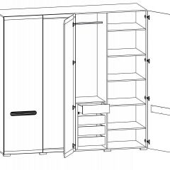 Шкаф платяной Ацтека SZF2D2L/21/22 | фото 3