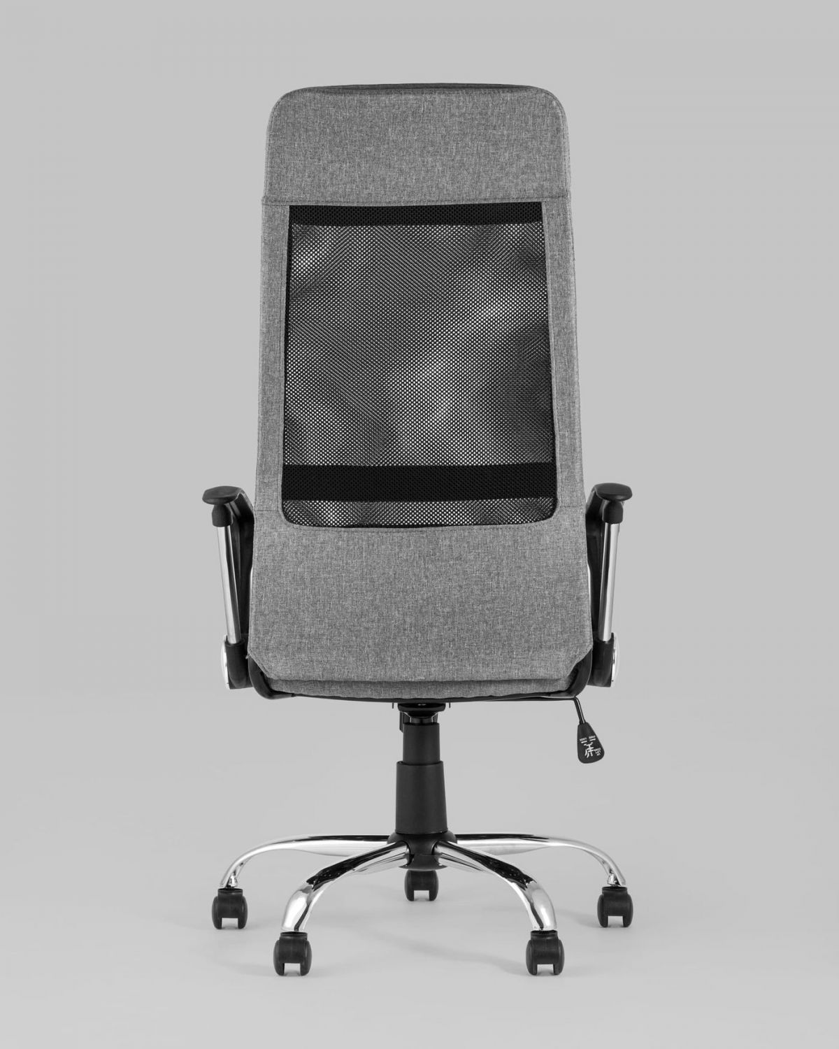 Компьютерное кресло TopChairs Bonus офисное серое в обивке из текстиля и сетки, механизм качания Top Gun | фото 6