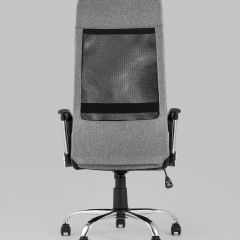 Компьютерное кресло TopChairs Bonus офисное серое в обивке из текстиля и сетки, механизм качания Top Gun | фото 6
