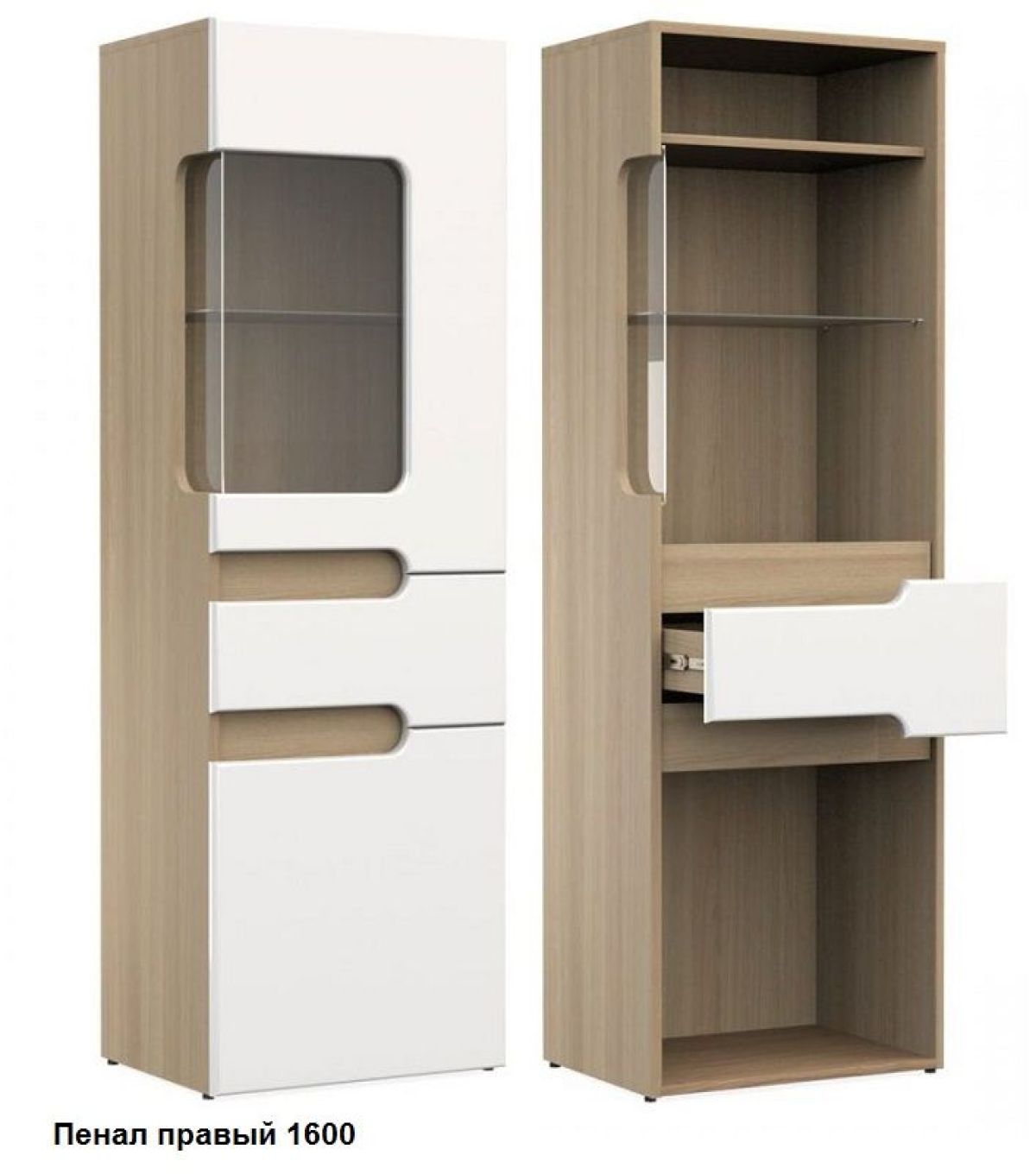 Стенка Палермо (Белый/Ясень шимо светлый) | фото 4