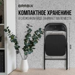 Стул складной BRABIX "Golf CF-007", чёрный каркас, чёрная ткань, 532892 | фото 7