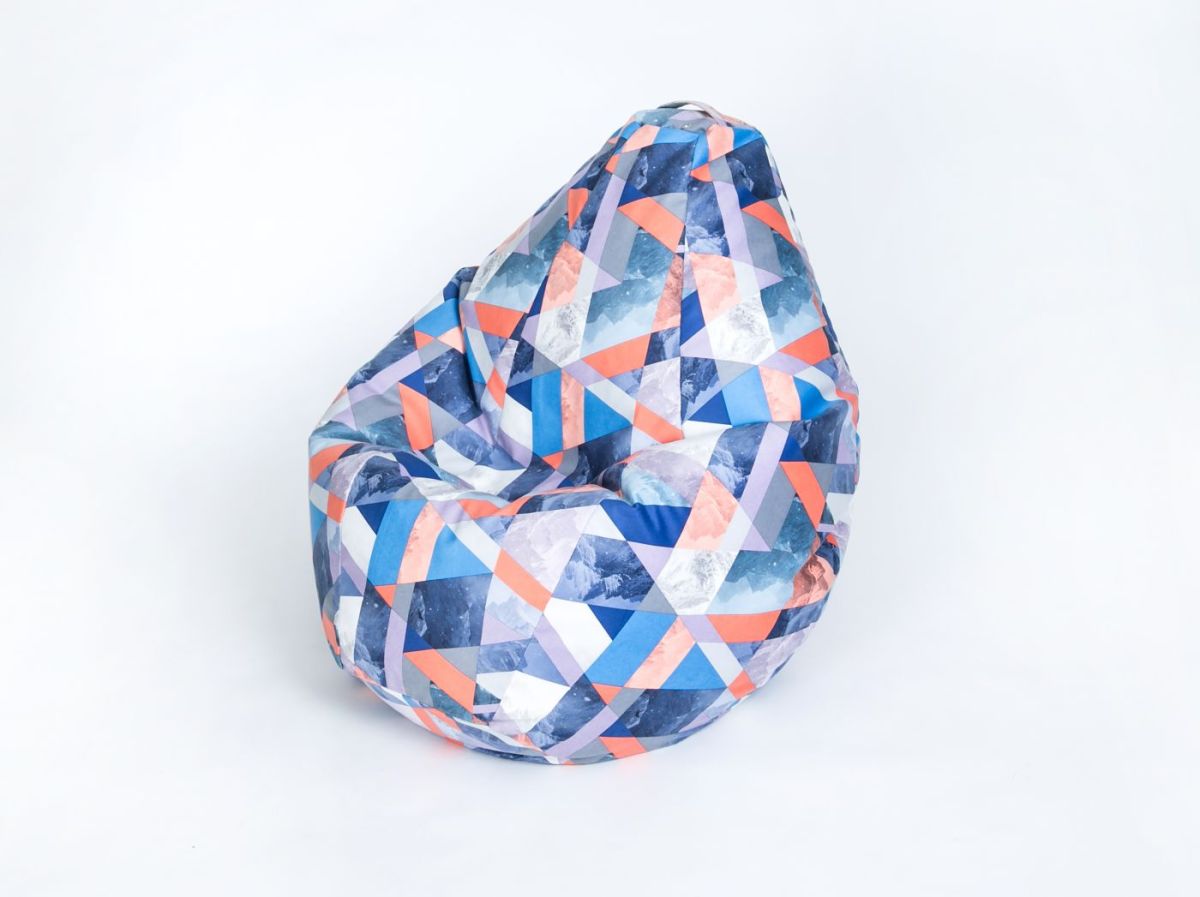 Кресло-мешок Груша Среднее (750*1200) Серия велюр "Принт" | фото 3