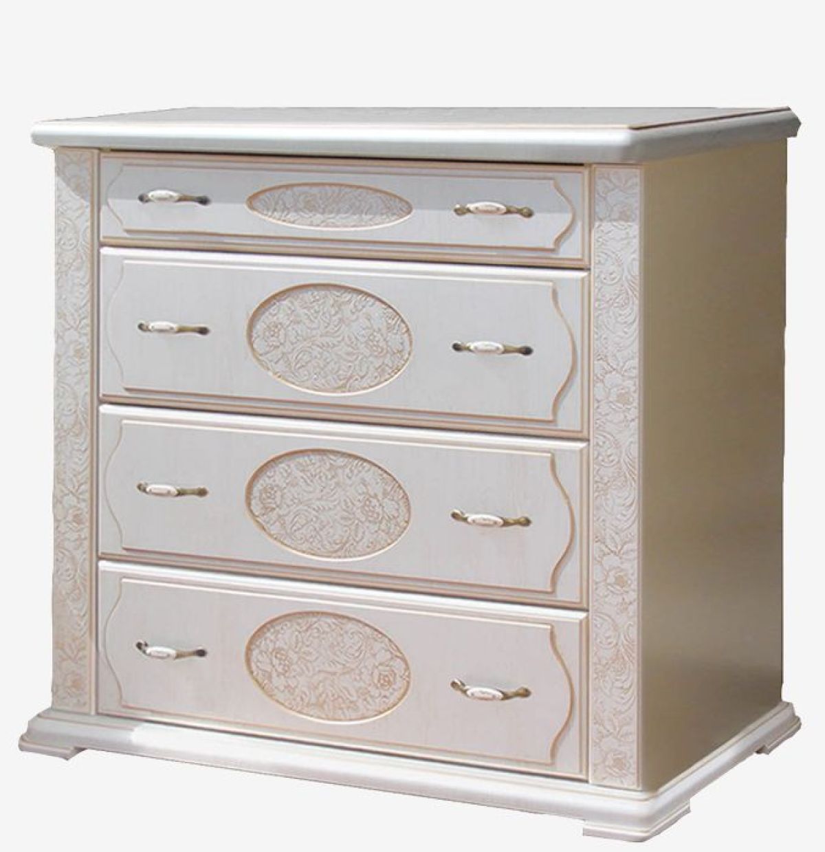 Модульная спальня Прованс-2 (Бежевый/Текстура белая платиной золото) | фото 2