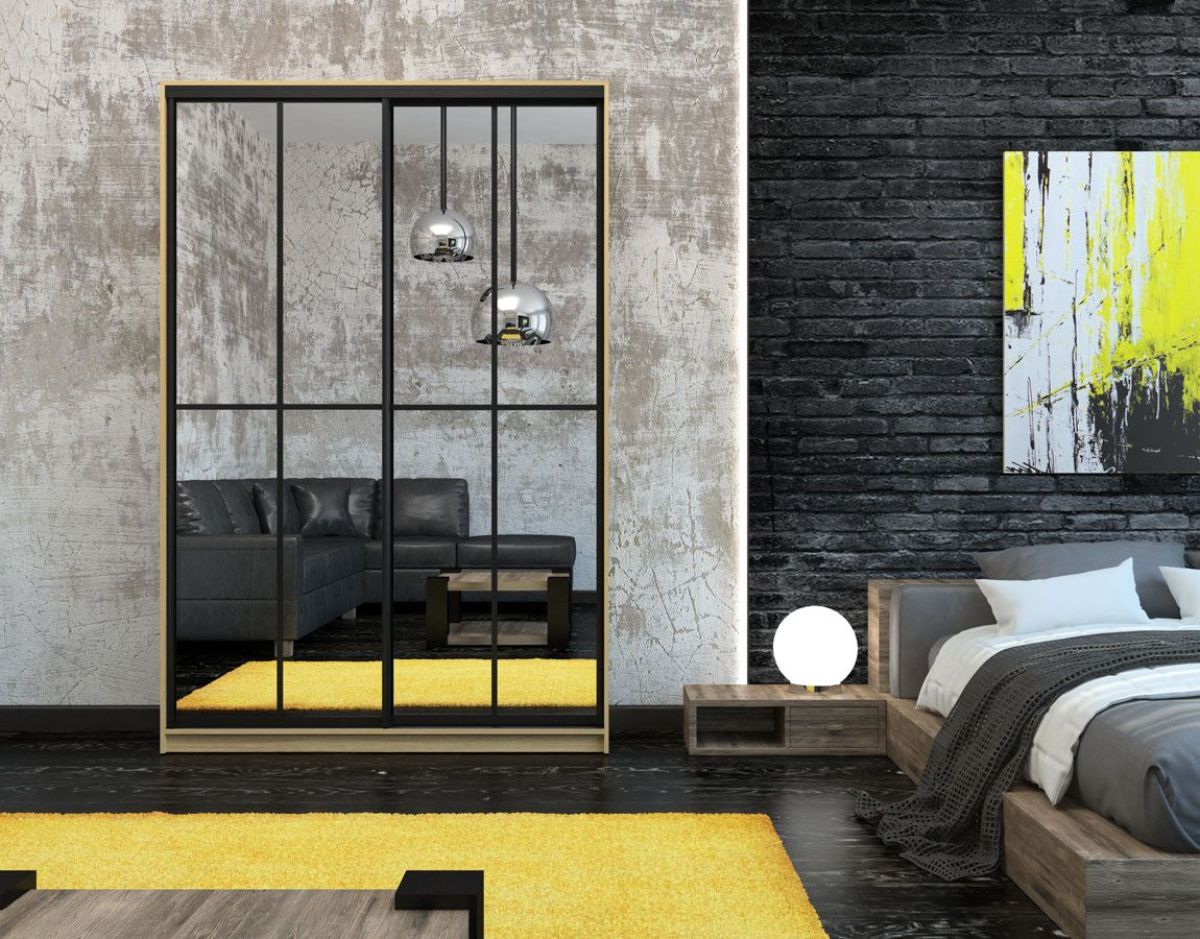 Шкаф-купе Лофт 1600 Шк16-47 (Дуб Сонома) | фото 8