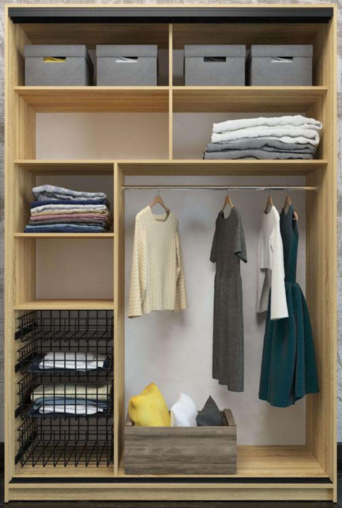 Шкаф-купе Лофт 1600 Шк16-60 (Дуб Сонома) | фото 3