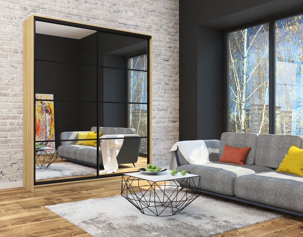 Шкаф-купе Лофт 2000 Шк20-60 (Дуб Сонома) | фото 9