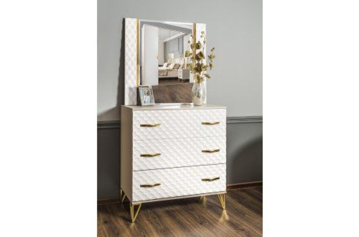 Комод Lara 3-и ящика (белый глянец) | фото 3