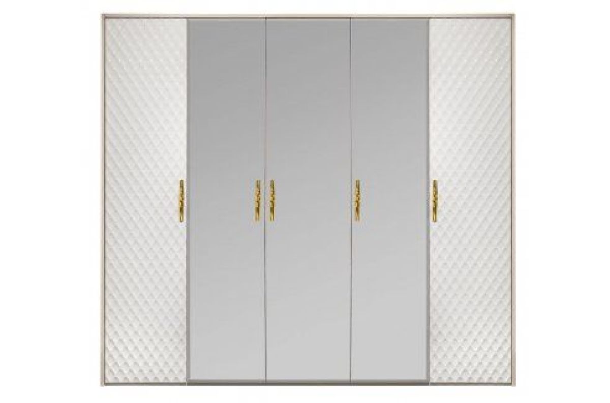 Шкаф 5-ти ств с зеркалами Lara (белый глянец) | фото 2