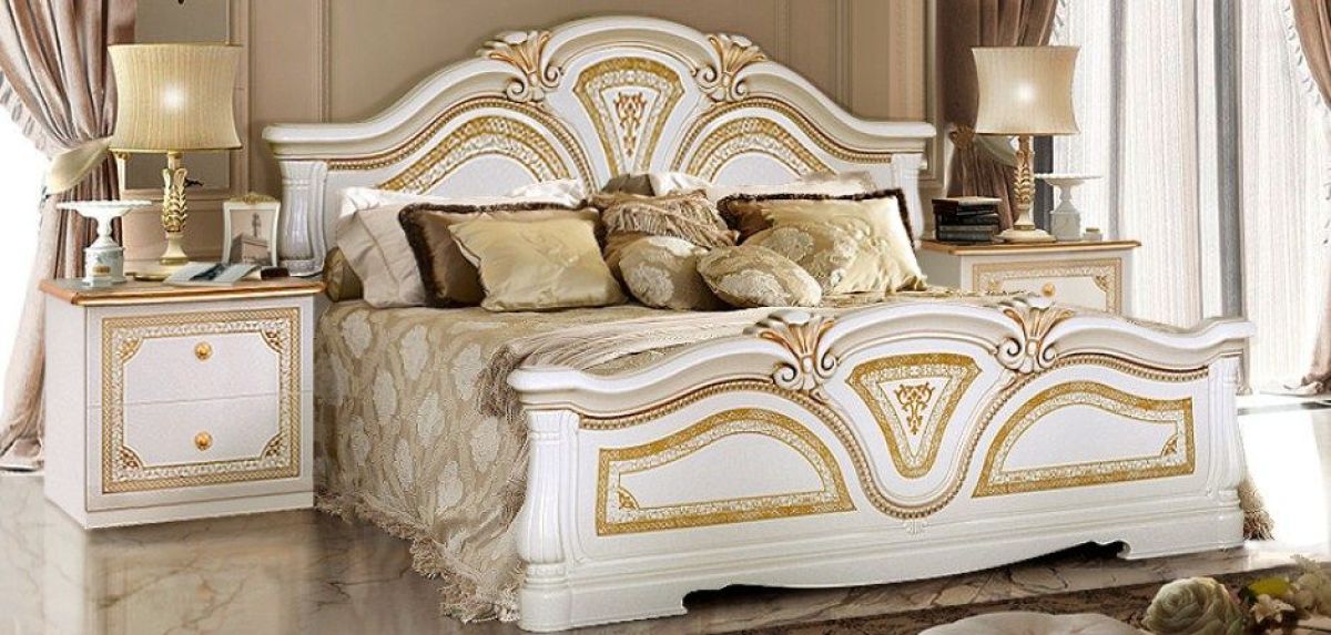 Тумба прикроватная (12.220) Грация (белый/золото) | фото 2