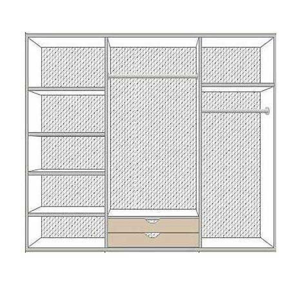 Спальный гарнитур Роза (модульная) беж | фото 4