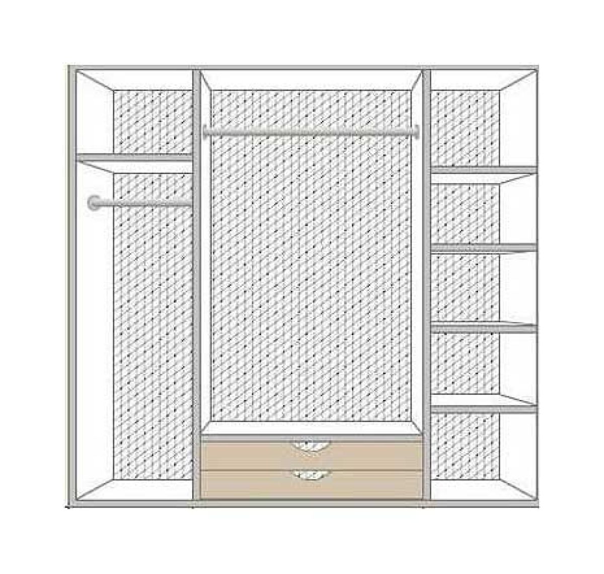 Спальный гарнитур Роза (модульная) беж | фото 6