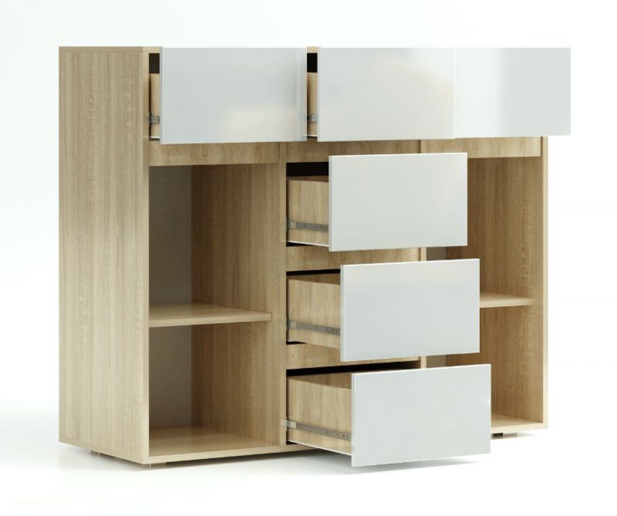 ТРИО Спальный гарнитур (модульный) сонома/белый | фото 15