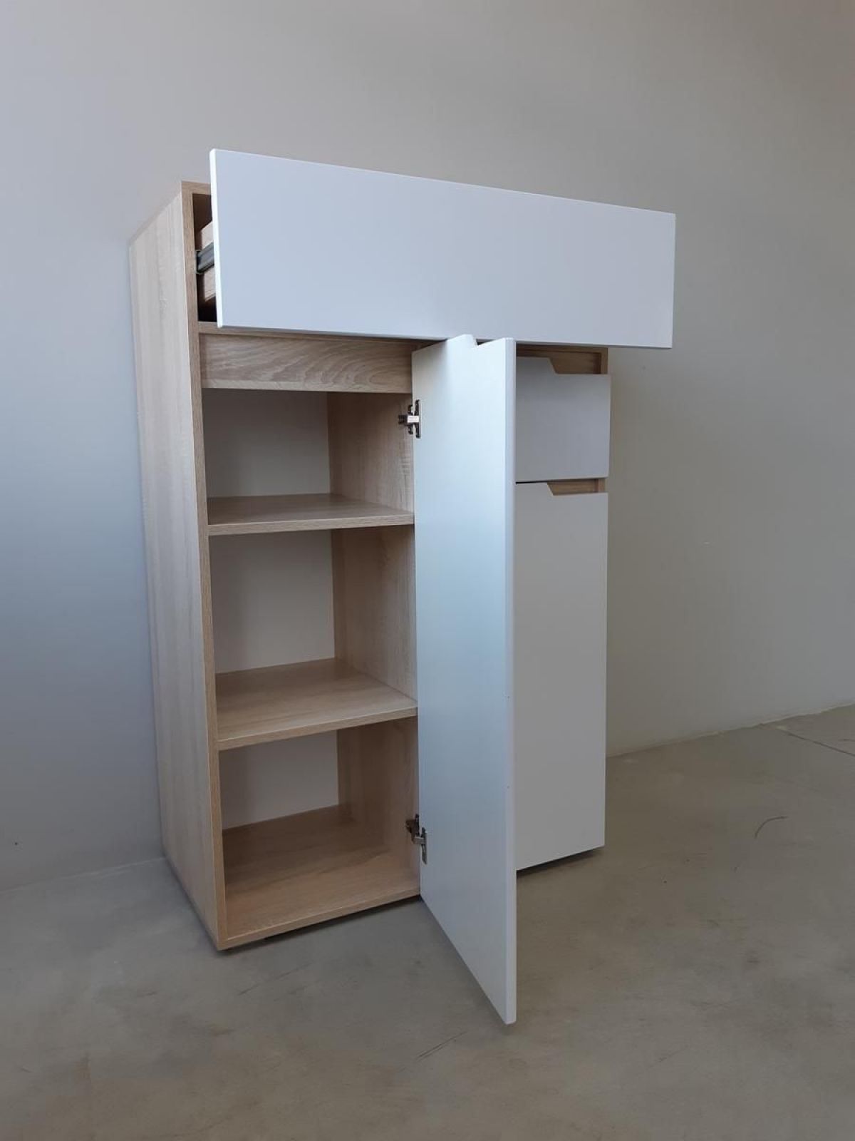 ТРИО Спальный гарнитур (модульный) сонома/белый | фото 10