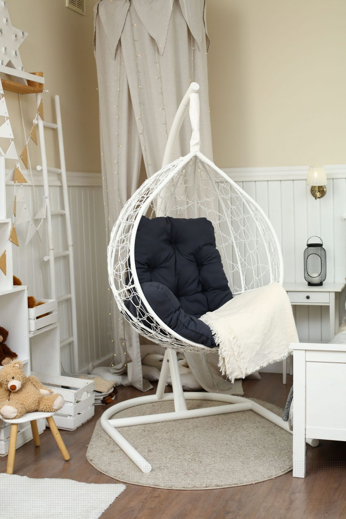 Подвесное кресло-кокон Бароло (белый/белый) | фото 8