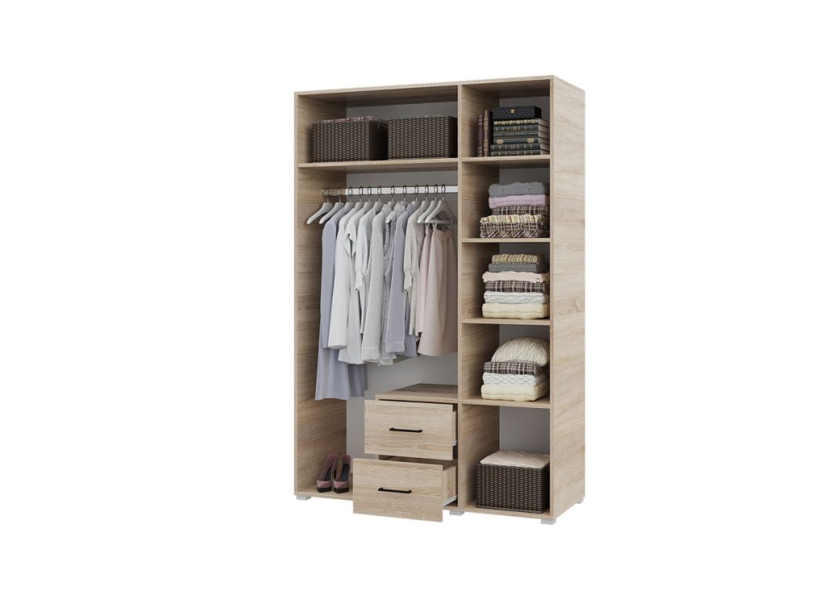 Шкаф 3-х створчатый с ящиками VICTOR (Сонома-Белый) | фото 2