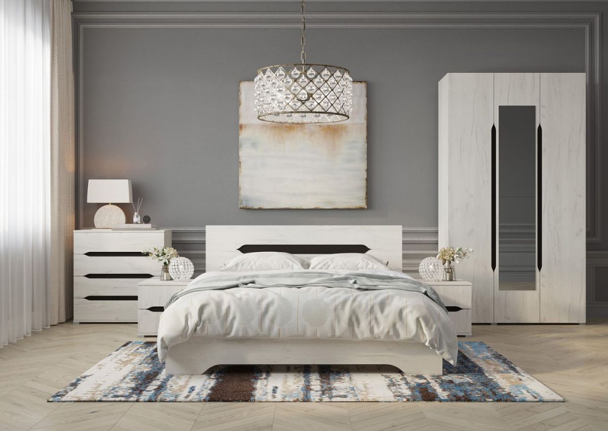 Комод Вега 800 (Крафт белый - Венге) | фото 3