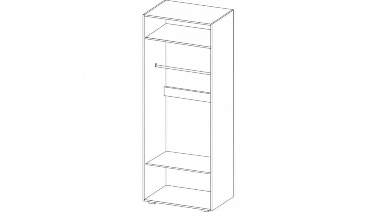 Шкаф 2-х створчатый НЕНСИ (Крафт золотой/Белый глянец) | фото 2