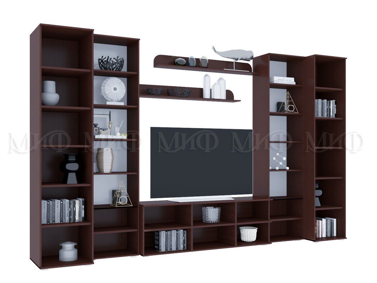 КИМ Гостиная Вариант №2 МДФ (Белый глянец/Венге) | фото 4