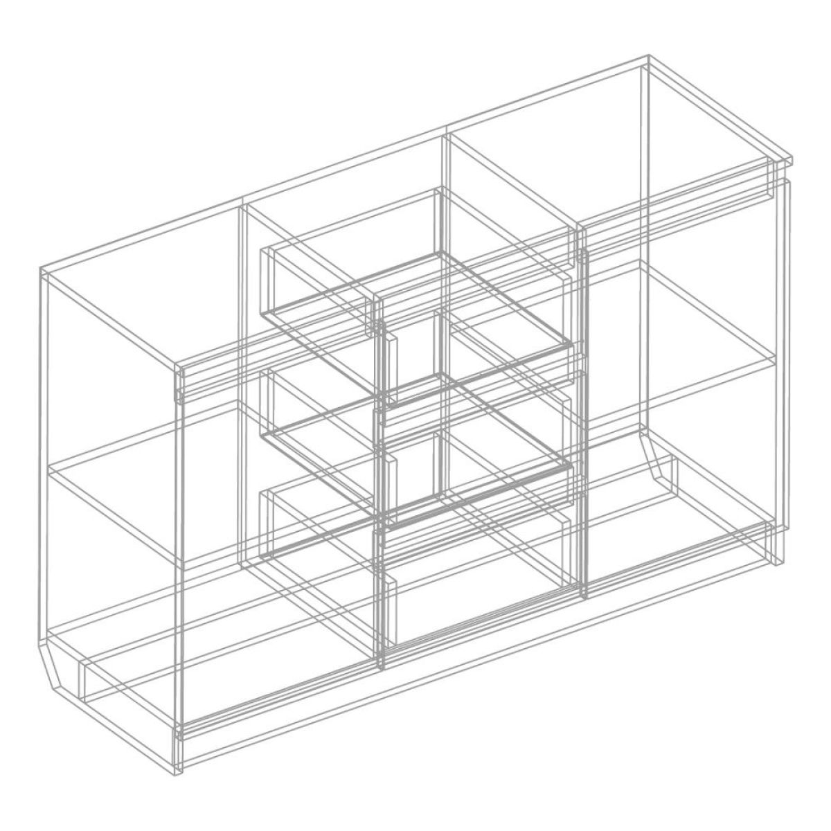 Комод 2-ств. с 3 ящиками "Бьянко" (Белый лофт) | фото 3