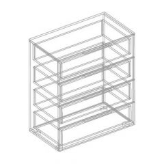 ВИТА Комод c 4 ящиками (темно серый) | фото 2