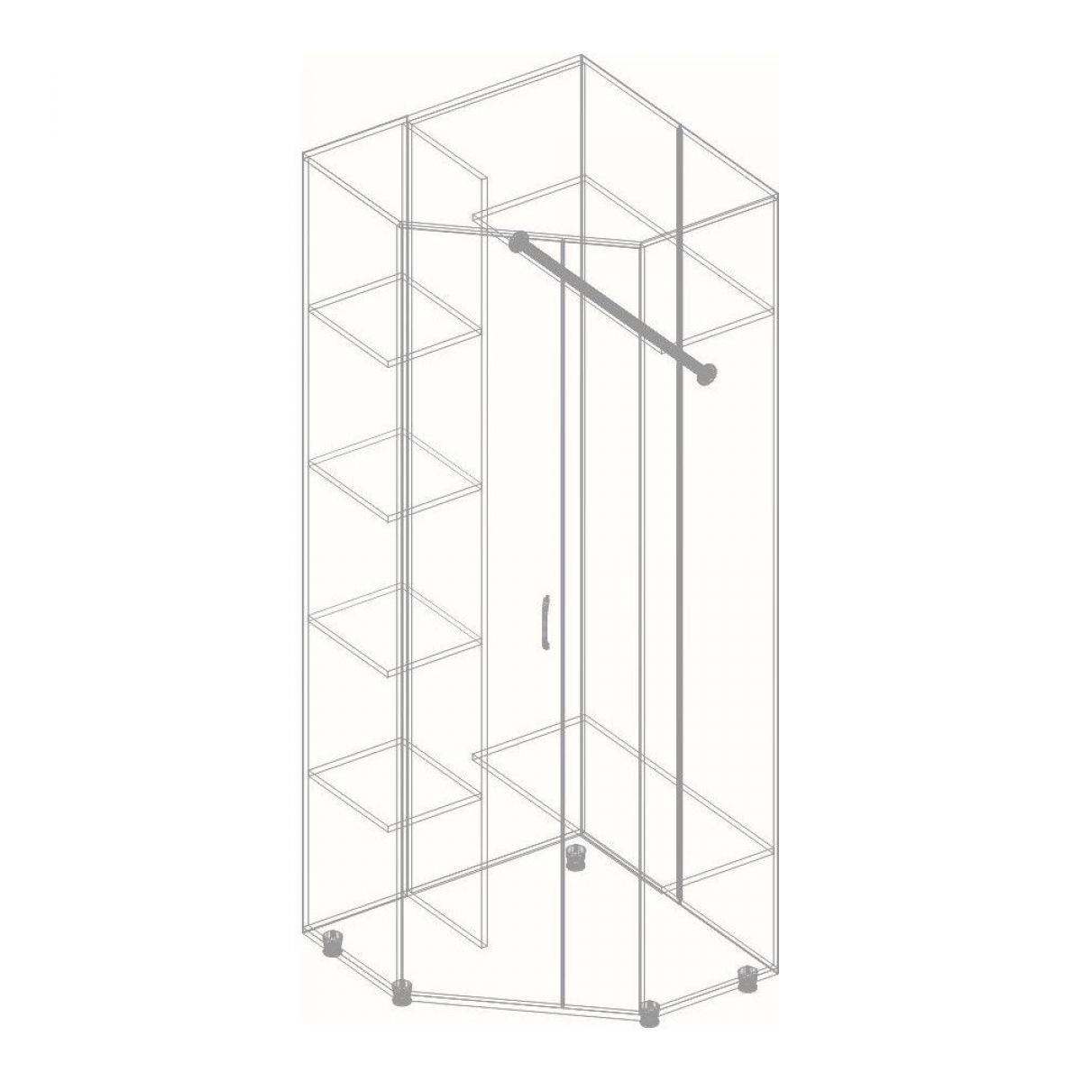 ГРАФ Шкаф угловой (перламутр) | фото 2