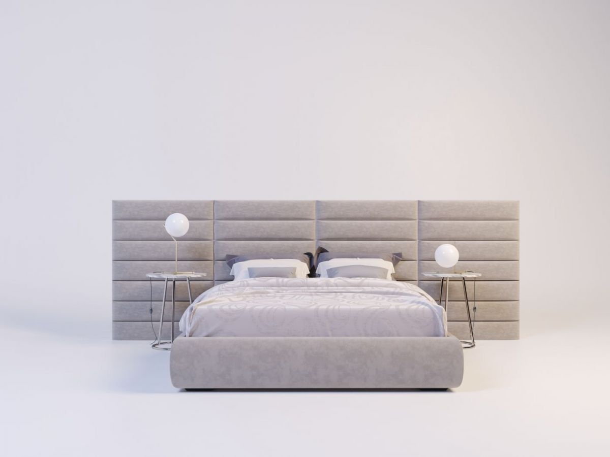 Мягкие панели ПОЛОСЫ ПРЯМЫЕ 15*90 (4 шт.) для спальни | фото 16