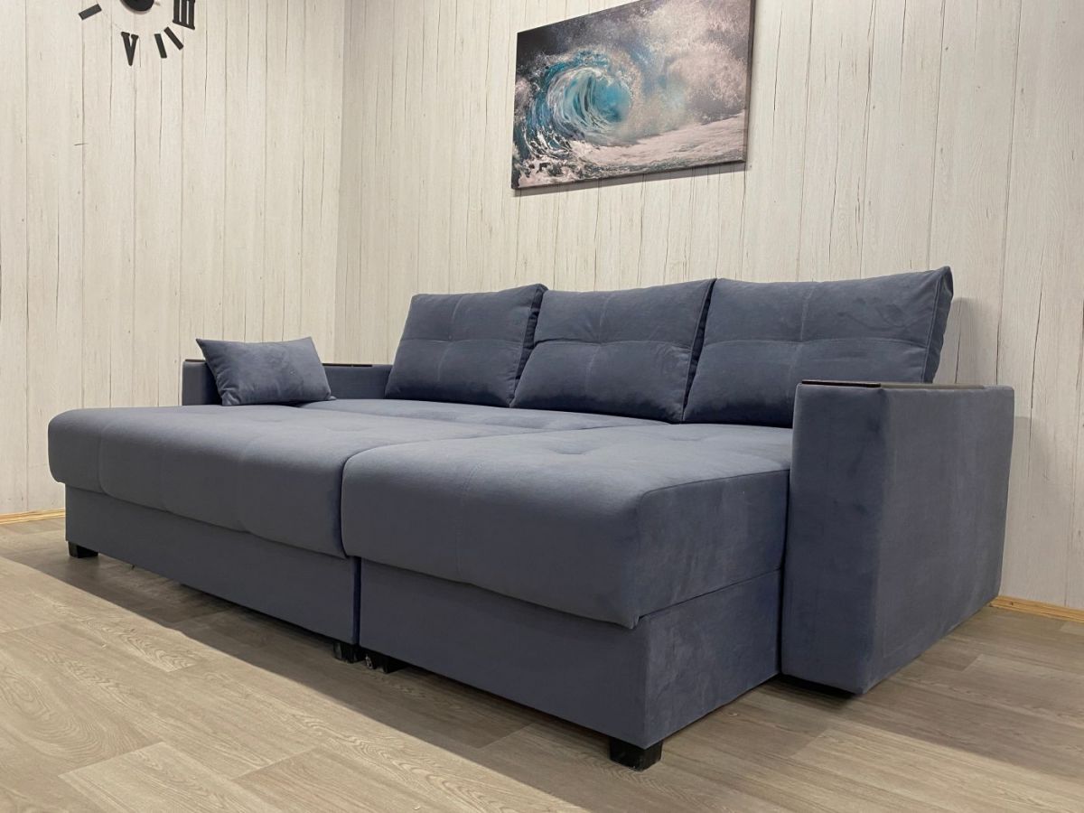 Диван угловой Комфорт-3 (НПБ+МДФ) велюр Monaco 13 | фото 3