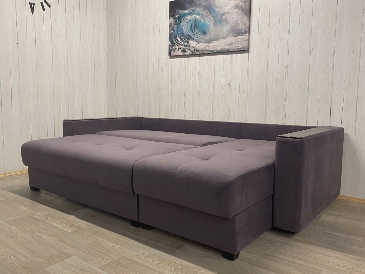 Диван угловой Комфорт-3 (НПБ+МДФ) велюр Monaco 8 | фото 3