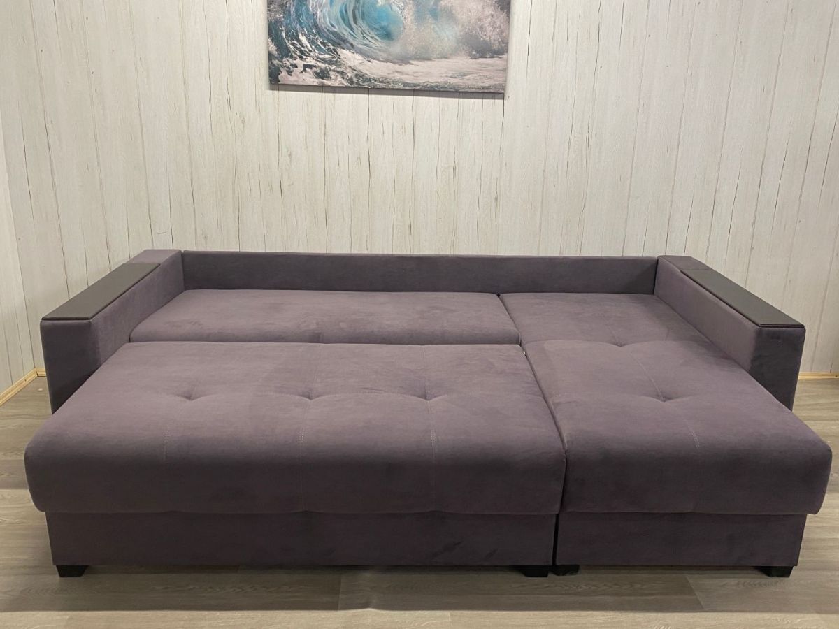 Диван угловой Комфорт-3 (НПБ+МДФ) велюр Monaco 8 | фото 4