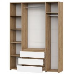 НЕКСТ 1 Спальный гарнитур (модульный) Дуб Золотой/Белый | фото 15