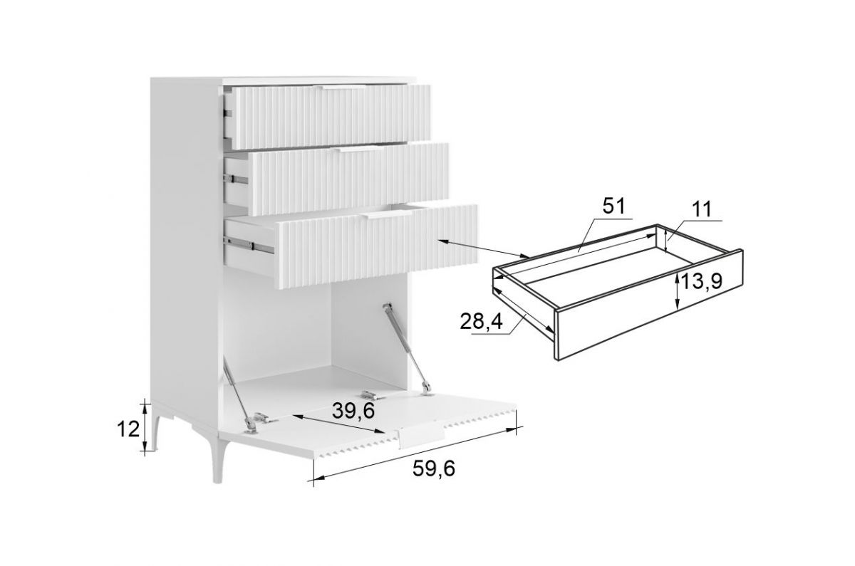 ЗЕФИР Гостиная К2 (белое дерево/черный муар) | фото 3