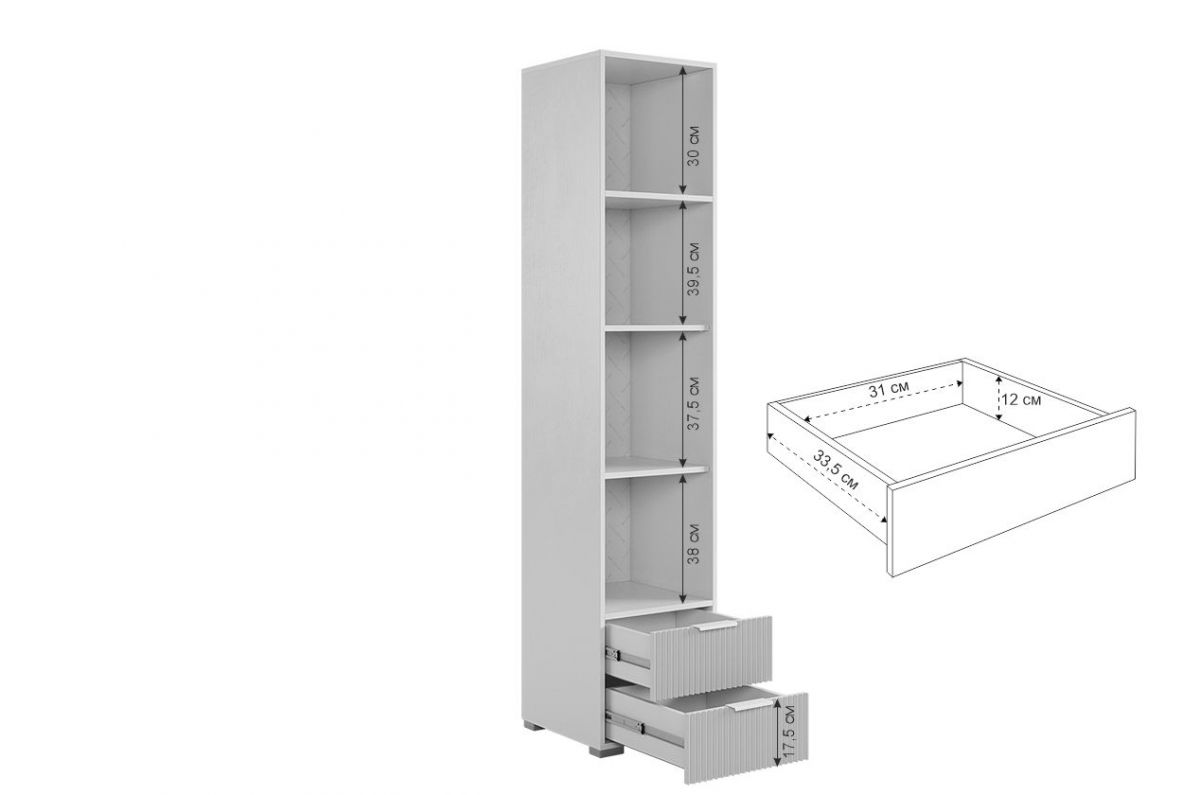 ЗЕФИР Гостиная К2 (белое дерево/черный муар) | фото 7