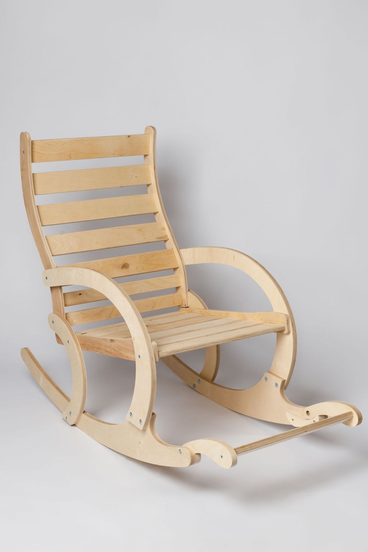 Кресло качалка не окрашенное НЕАПОЛЬ с подножкой | фото 3