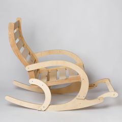 Кресло качалка не окрашенное НЕАПОЛЬ с подножкой | фото 5