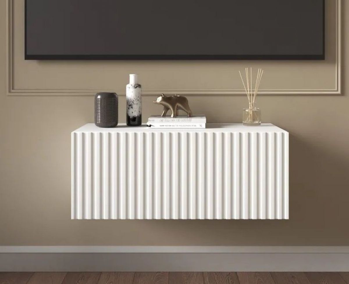 Тумба подвесная под ТВ LINES MTV1-MA 750 Белый матовый (Белый-M 10.1.2) | фото 7