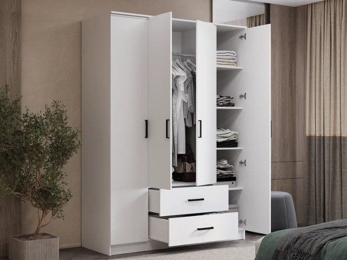 Шкаф 4-х створчатый Титан (белый) | фото 4