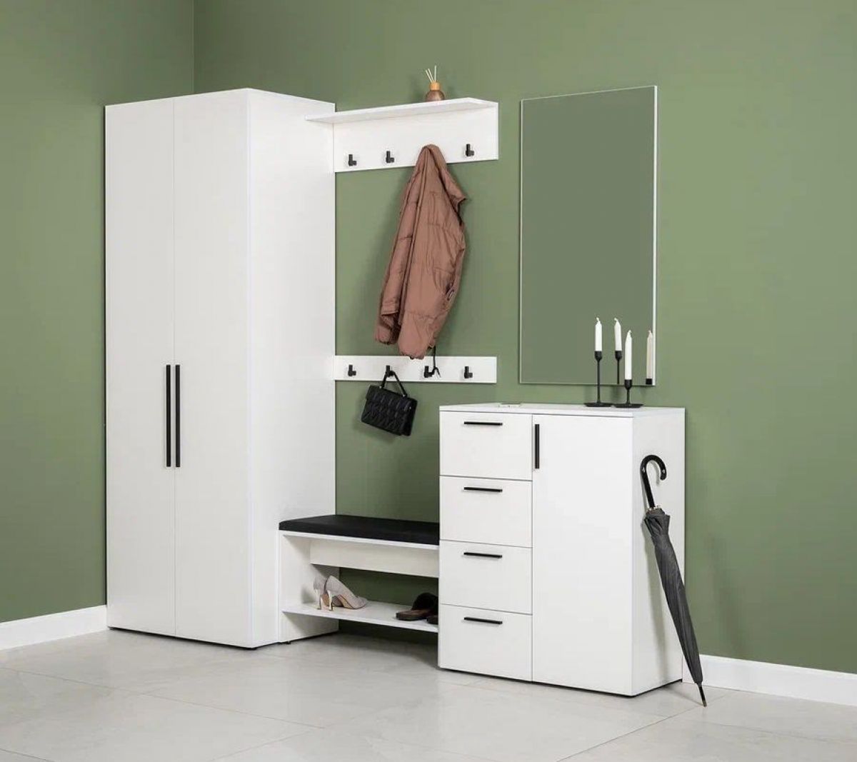 ЭЙР прихожая (модульная) Белый Шагрень | фото 28