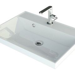 Тумба с раковиной Uperwood Tanos 50 см, подвесная, белая матовая | фото 3