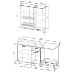 Кухонный гарнитур Антик 1600 h950 (Стол. 26мм) | фото 2