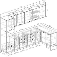 Кухонный гарнитур Антик 3200*1400 (Стол. 26мм) | фото 2