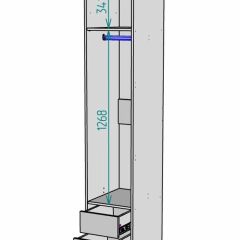 Шкаф Linnea MHR-1PO-3 2050х400х510 (Белый-М 11.1.1) | фото 3
