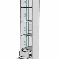 Шкаф Linnea MHR-1PO-4 2050х400х510 (Белый-М 11.1.1) | фото 3