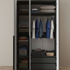 Шкаф Linnea MHR-3-2 2050х1200х510 (Графит-М 11.1.25) | фото 5