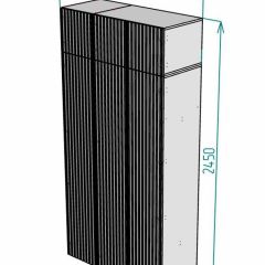 Шкаф с антресолью Linnea MHR-3A-2 2450х1200х510 (Графит-М 11.1.25) | фото 2