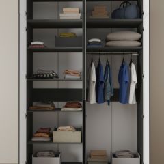 Шкаф с антресолью Linnea MHR-4A-1 2450х1600х510 (Графит-М 11.1.25) | фото 4