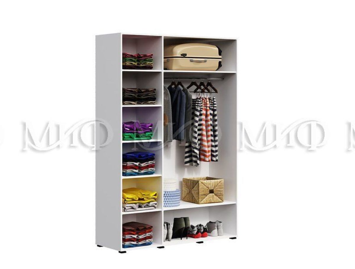 НЭНСИ NEW Шкаф 3-х створчатый (Белый глянец холодный/белый) | фото 2